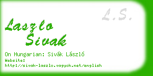 laszlo sivak business card